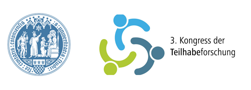 Logo der Universität Köln und des. 3. Kongress der Teilhabeforschung
